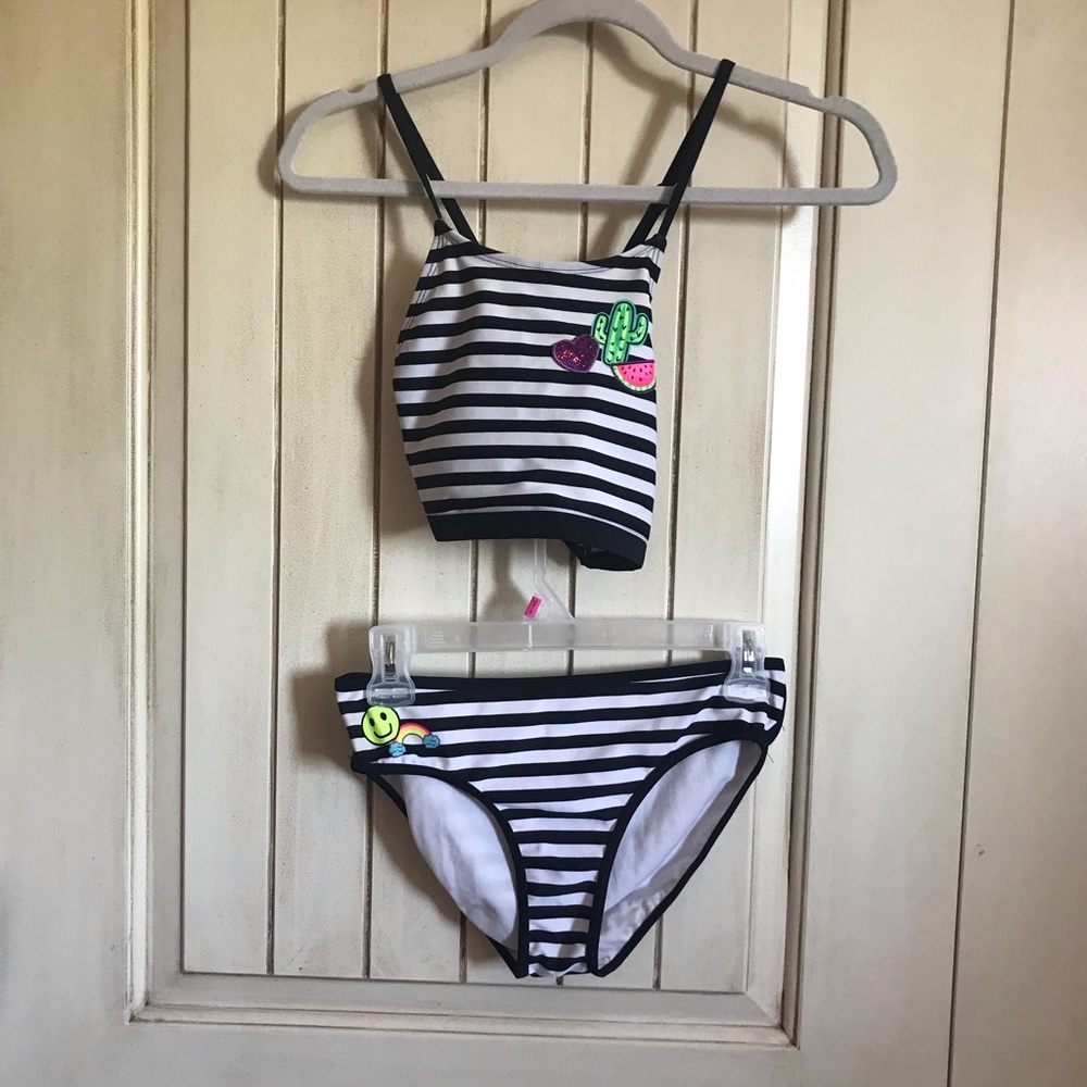striped bikini